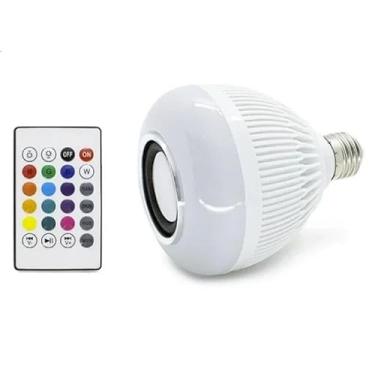 Imagem de Lâmpada LED Colorida com Música, Caixa de Som Bluetooth Integrada e Controle de Luz