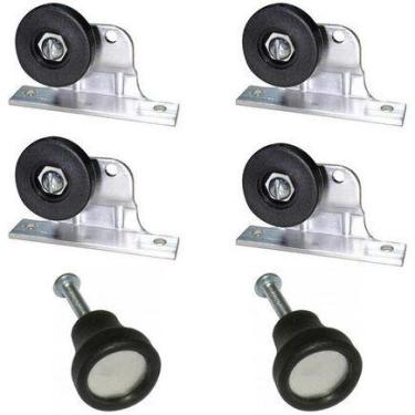 Imagem de Kit Roldana P/ Box Banh. Acrílico 4 Roldanas 2 Puxadores SPL - MOB COM
