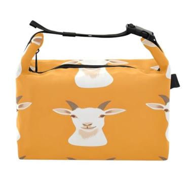 Imagem de STAYTOP Lancheira fofa de cabra com fivela de alça, lancheira isolada para meninos e meninas, lancheira térmica para trabalho escolar