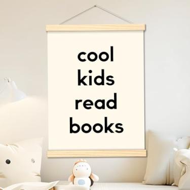 Imagem de CWIOQPYI Decoração de canto de leitura para sala de aula, moldura legal para crianças, para pôster, 30 x 40 cm, arte de parede de recanto de leitura - D09