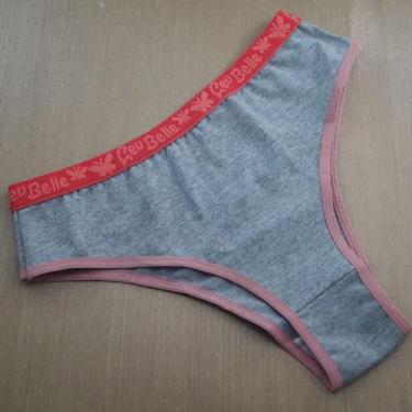 Imagem de Calcinha de Cotton Liso Cor:Mescla/Viés RomanceTamanho:P - Ternura Ínt