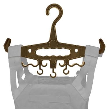 Imagem de YOZWOO Gancho de engrenagem, resistente, padrão, capacidade de carga, durável, resina de alto impacto para armadura corporal, equipamento de sobrevivência de mergulho (cáqui atualizado)