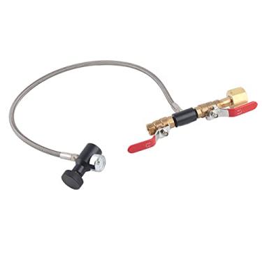 Imagem de Domary Adaptador de Recarga de Cilindro CO2 Com Válvulas Liga/desliga Convenientes para Encher Tanque Refrigerante Aplicável a Países Americanos (24 polegadas comprimento Com manômetro)