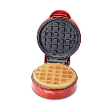 Imagem de Betty Crocker Mini máquina de waffle utensílio de cozinha compacto 550 W Aquecimento rápido e uniforme para casa e cozinha, para waffles de 11,4 cm, placas antiaderentes com receitas de 12,4 cm