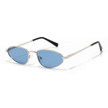 Imagem de JRLLFD Óculos de sol polarizados pequenos retrô da moda, femininos e masculinos, armação de metal steampunk, uv400 (2)