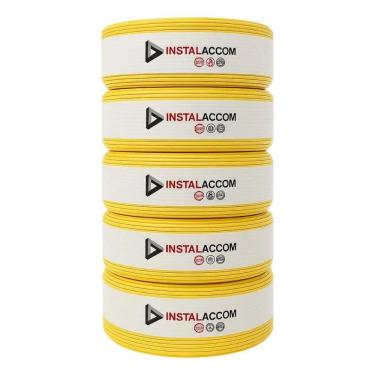 Imagem de 2X Fio Amarelo 2,5Mm Cabo Flexível Rolo Com 100 Metros Elétr