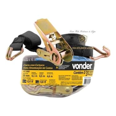 Imagem de 2X Cinta Amarrar Carga Caminhão Com Catraca 800Kg 0,8 Tonelad