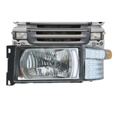 Imagem de Farol Principal Com DRL LED com Lanterna Pisca Seta LED Scania S4 Série 4 PGR Lado Esquerdo Motorista