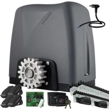 Imagem de Kit 1 Motor Rossi Dz Atto Turbo 3m Crem 3 Control P/ Portão Deslizante 350kg 220v
