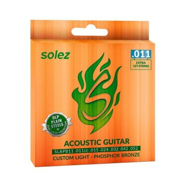 Imagem de Encordoamento Solez P/ Violão Aço Slapb11 0.11/0.52 - Ec0347