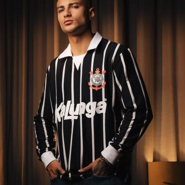 Imagem de Camisa Corinthians Retrô 1990 Manga Longa Masculina-Masculino
