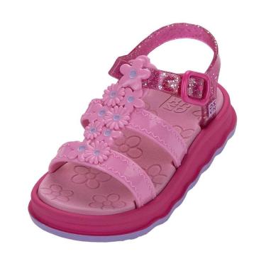 Imagem de Sandalia Infantil Menina Calce Facil Macia Zaxynina Garden