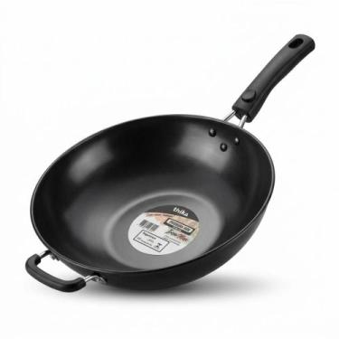 Imagem de Frigideira Antiaderente 34cm Grande Multifuncional Alumínio Preta para