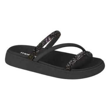 Imagem de Sandália Papete Moleca Glitter Papetes Femininas Brilho Moda-Feminino