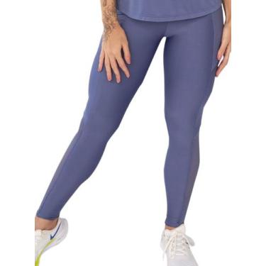 Imagem de Calça Legging Delrio Sport V660422 Feminina Recorte e Bolsos Poliamida