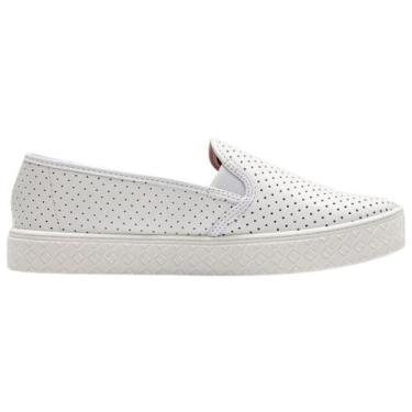 Imagem de Tenis Casual Slip On Flatform Feminino Moleca 5712.304.11437, Branco, 