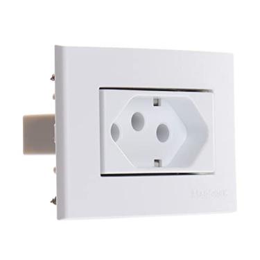 Imagem de Tomada P/Moveis Margirius 2p T 250v Branca 20a Clean Cor:Branca