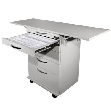 Imagem de Direto Da Fábrica! C/ 2 Abas Dobráveis Mesa Auxiliar Clínica