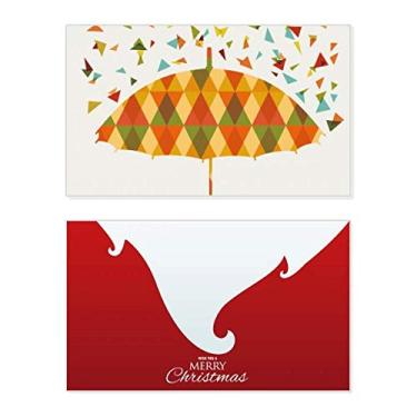 Imagem de Guarda-chuva com estampa de gotejamento de clima festivo de Natal Feliz Natal Cartão de parabéns Mensagem de Natal
