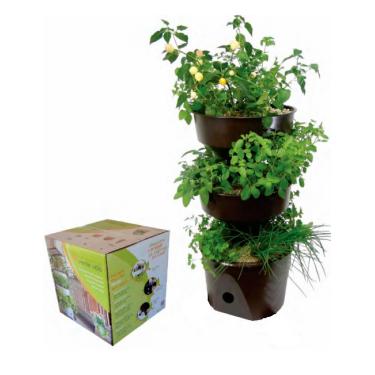 Imagem de Horta Vertical Auto Irrigável Verde Vida - NÃO ACOMPANHA RODÍZIO cor Marrom