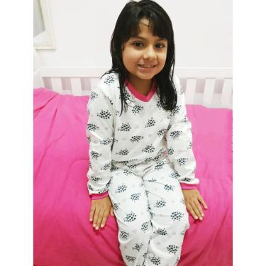 Imagem de Pijama infantil menina malha 100% algodão manga longa 6 a 12 anos - Gérbya