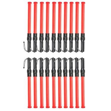 Imagem de Bastao Sinalizador Kit 20 Uni Fluorescente Transito Manobrista Engarrafamento Iluminaçao Estrada Rua Obra