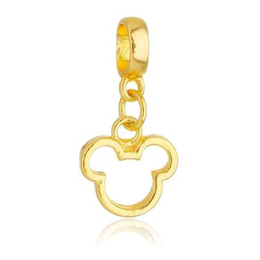 Imagem de Pingente Berloque Mickey Vazado Disney Pandora Banhado a Ouro 18k