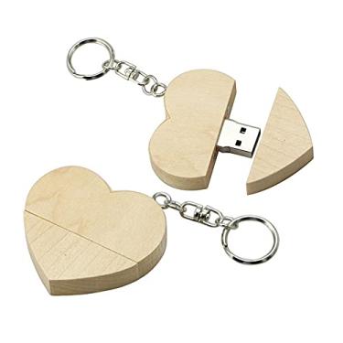 Imagem de Pen Drive USB em forma de coração de madeira de 128 GB, unidades USB pen drives pen drive USB 2.0 Pen Drive armazenamento de data Zip Drive PenDrive armazenamento externo (mapa)