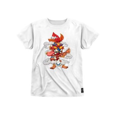 Imagem de Camiseta Infantil Premium 30.1 Algodão Estampada Cantor Estiloso Branco 16