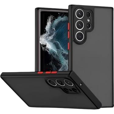 Imagem de Capa Capinha Case Premium Anti Impacto Fosca Preta Translúcida com Proteção de Câmera para Samsung Galaxy S23, S23 Plus e S23 Ultra (S23 Ultra)