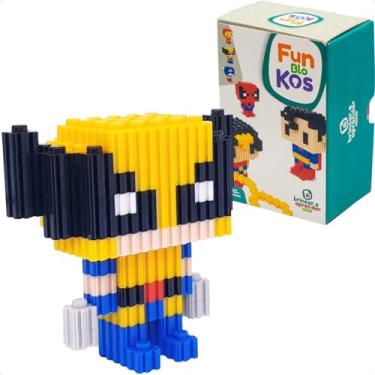 Imagem de Blocos de Montar Wolverine 208 Peças Brinquedo Personagem Grande 3D