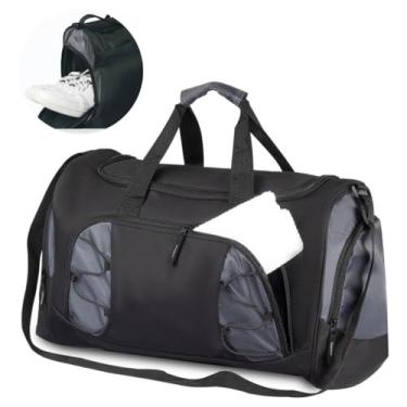 Imagem de Bolsa Mochila Mala Para Academia Viagem Masculina Feminina Unissex Futebol Treino 44 Litros SHOP ZIN.GO (Cinza)