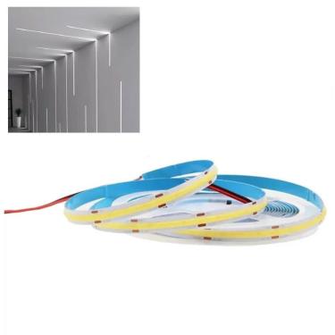 Imagem de Fita LED 6500K COB 12v IP20 5 Metros 18w Gesso Teto Rebaixado Sanca Espelho Iluminaçao Profissional Decoraçao