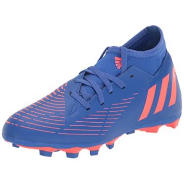 Imagem de adidas Tênis de futebol unissex Edge.4 flexível, Alta resolução, azul/turbo/azul, 10.5