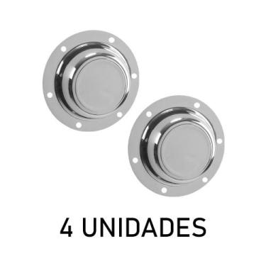 Imagem de Par Tampa do Cubo de Roda Metal para Noma 6 Furos Grande - Fabbof