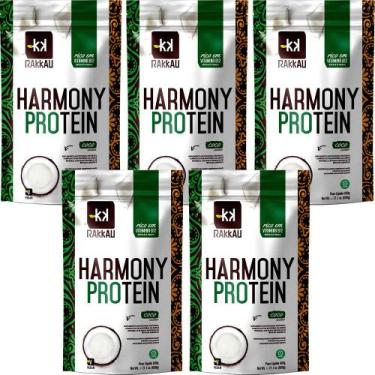 Imagem de Kit 5 Harmony Protein Coco Rakkau 600g - Vegano - Proteína