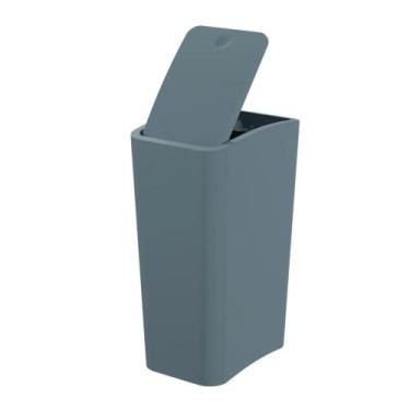 Imagem de Lixeira Ou Cesto Moderno Com Tampa Click - Astra, Azul Mediterraneo