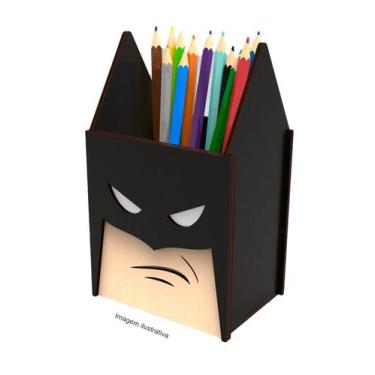 Imagem de Porta Canetas Lápis Batman Super Heróis Dc Geek Organizador - Medeiros