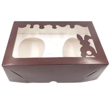 Imagem de Caixas para ovo de colher duplo de 250g (kit com 10 caixas) - Dona Mar