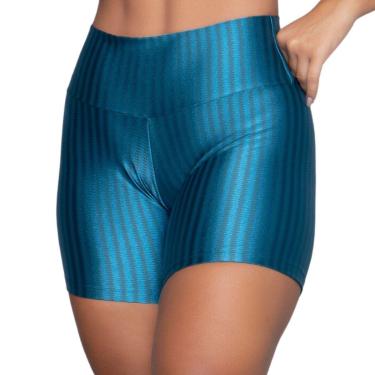 Imagem de Short Fitness Ikat New Zig 3D Bella Fiore Poliamida Cós Alto Academia Treino Moda Feminina-Feminino