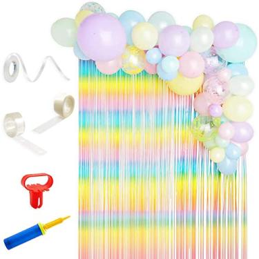 Imagem de Sparkle and Bash Balloon Kit for Pastel Garland Arch, Fringe Curtain for Birthdays, Birthday Decorations, and Baby Showers (218 Pieces) - Pastel Balloon - Party Decorations - Baby Shower - Baloon Arch