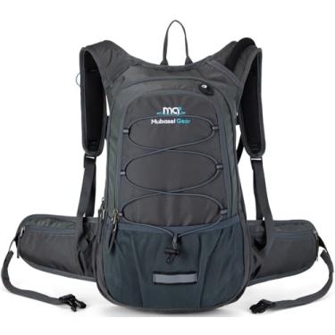 Imagem de Mochila de hidratação isolada com bexiga de 2L sem BPA - mantém o líquido fresco por até 5 horas - para corrida, caminhada, ciclismo, acampamento (cinza sólido)
