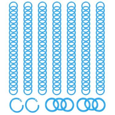 Imagem de PATIKIL Anéis de fichário de folhas soltas de 2,8 cm, 144 peças, anéis de plástico para chaveiros de papel, cartão de índice, cartão flash, livro faça você mesmo, álbum de recortes, caderno de fotos