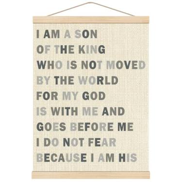 Imagem de Boat Wades Cabides de madeira cristãos inspiradores para pôsteres 30,5 x 40,6 cm, moldura de pôster boêmio, versículo da Bíblia, decoração de berçário, decoração de quarto de meninos