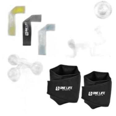 Imagem de Kit Funcional Caneleira 3 Kg+ Halter 2Kg + Kit Mini Band - Infinity