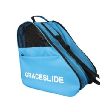 Imagem de YIJU Roller Skate Bag Organizer Suporte leve Supplies Leves Sapatos de patins de patinação Ice Sapas de patinação para viagens de esportes adultos crianças, Azul