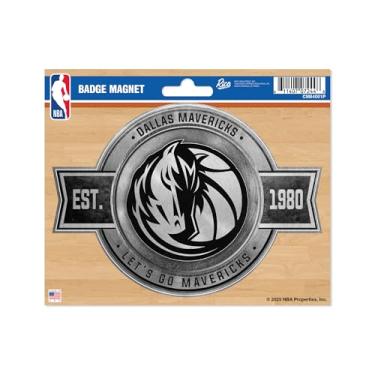 Imagem de Rico Industries Ímã de crachá NBA Basketball Dallas Mavericks Pewter Design - para carro, geladeira