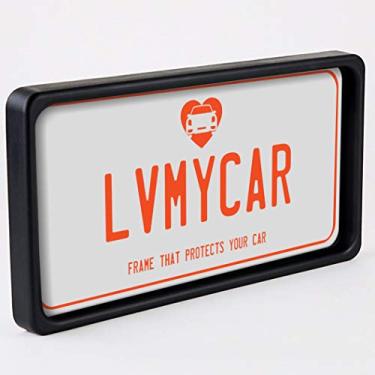 Imagem de LVMYCAR BUMPGUARD - Moldura protetora para placa de carro e protetor de para-choque, fino e resistente, flexível de poliuretano - ajuste universal - protege o carro de arranhões e amassados
