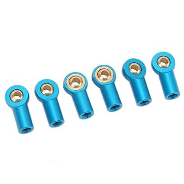 Imagem de OKJHFD 6pcs aleación de aluminio m3 enlace de enlace de enlace de la barra de la barra de la bola de la bola para 1/10 RC CAR LINK ATE Varilla del extremo Bola Conyador del (Azul)