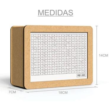 Imagem de Cofre Woodbox Desafio Japones Para Guardar 1k 5k 10k - LUME CRAFT MDF